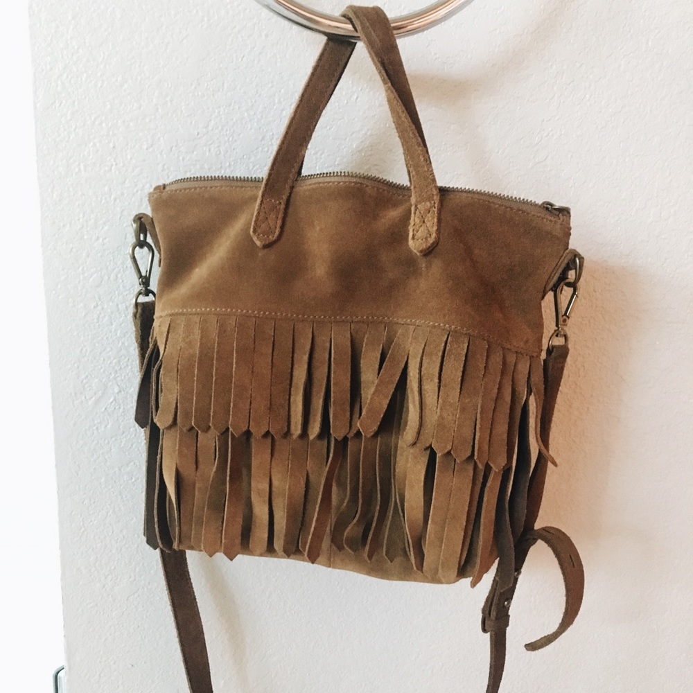 Madewell Suede Zip-top Transport Crossbody (Brown)